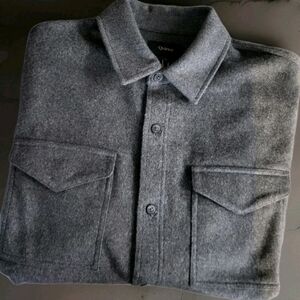 Quince Men Italian Wool Blend Fabric  Chore Jacket Overshirt  Gray XL